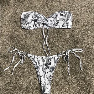SHEIN Floral Bandeau Bikini Set